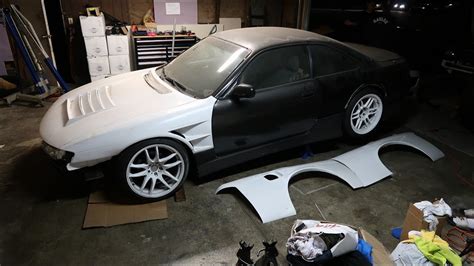 240sx sheet metal|overfenders: Cutting the stock panel .